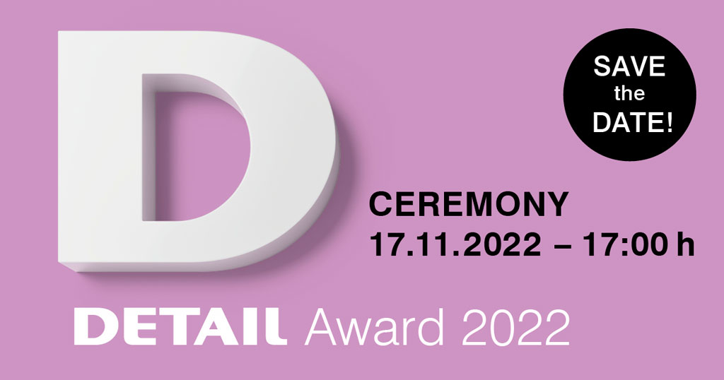 Detail Award 2022 Preisverleihung 17.11.2022, 17 Uhr